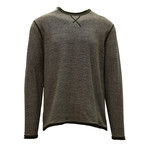 Kearney Long Sleeve Sweater // Tactical Green + Silk White (M)