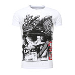 Skull T-Shirt // White + Black (XL)