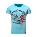 Skull Eagle T-Shirt // Turquoise (S)