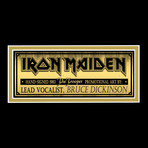 Iron Maiden The Trooper // Bruce Dickinson Signed Photo // Custom Frame