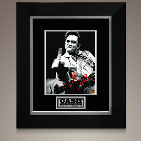 Johnny Cash // Signed Photo // Custom Frame
