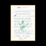 Kurt Cobain // Signed Lyrics // Custom Frame
