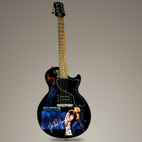 Led Zeppelin // Band Autographed Guitar