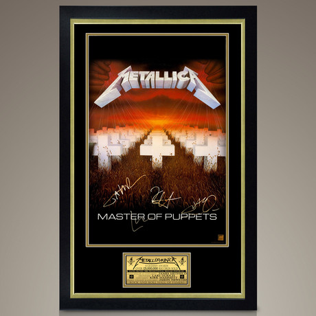 Metallica // Band Signed Poster // Custom Frame