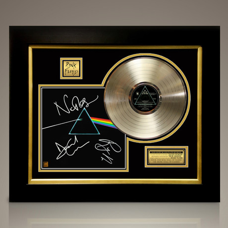 Pink Floyd Dark Side Of The Moon // Signed 24K Gold Plated Record // Custom Frame
