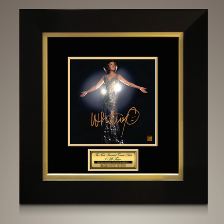 Whitney Houston // Signed Photo // Custom Frame