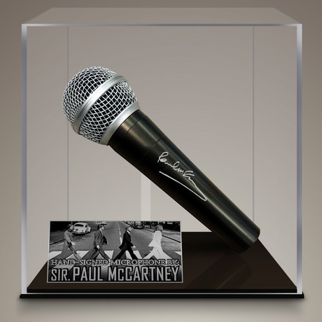 Paul McCartney // Signed Microphone // Custom Museum Display (Signed Microphone Only)