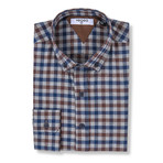 Gordian Check Flannel Shirt // Brown + Blue (XL)