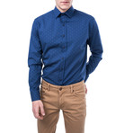 Galba Slim Fit Print Shirt // Blue (S)