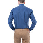 Otho Slim Fit Print Shirt // Blue (XS)