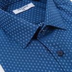 Otho Slim Fit Print Shirt // Blue (2XL)