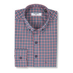 Pius Checked Shirt // Blue + Red (2XL)