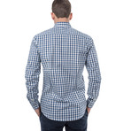 Vitellius Slim Fit Check Shirt // Blue (S)