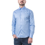 Honorius Slim Fit Cotton Shirt // Blue (M)