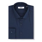 Joannes Slim Fit Cotton Shirt // Blue (XL)