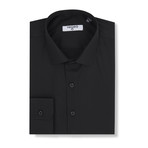 Gratian Slim Fit Cotton Shirt // Black (M)