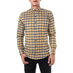 Gallus Plaid Flannel Shirt // Yellow + Blue (XS)
