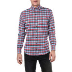 Aemilian Plaid Flannel Shirt // Blue + Red (2XL)