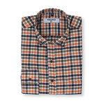 Florianus Check Flannel Shirt // Blue + Orange (2XL)