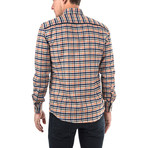 Florianus Check Flannel Shirt // Blue + Orange (L)
