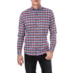 Aemilian Plaid Flannel Shirt // Blue + Red (XL)