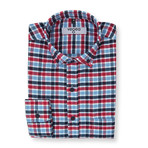 Aemilian Plaid Flannel Shirt // Blue + Red (M)