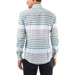 Nerva Shirt Horizontal Stripe // White + Green (2XL)