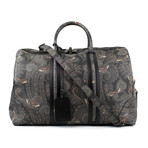Givenchy // Leather Paisley Weekender Bag // Gray + Black