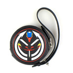 Men's Leather Tribal Print Coin Pouch // Multi-Color
