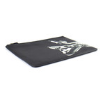 Leather Star Athlete Zip Pouch Bag // Black (Medium)