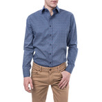 Pertinax Slim Fit Print Shirt // Blue (XL)