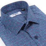Pertinax Slim Fit Print Shirt // Blue (XL)