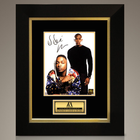 Kendrick Lamar + Dr. Dre // Signed Photo // Custom Frame