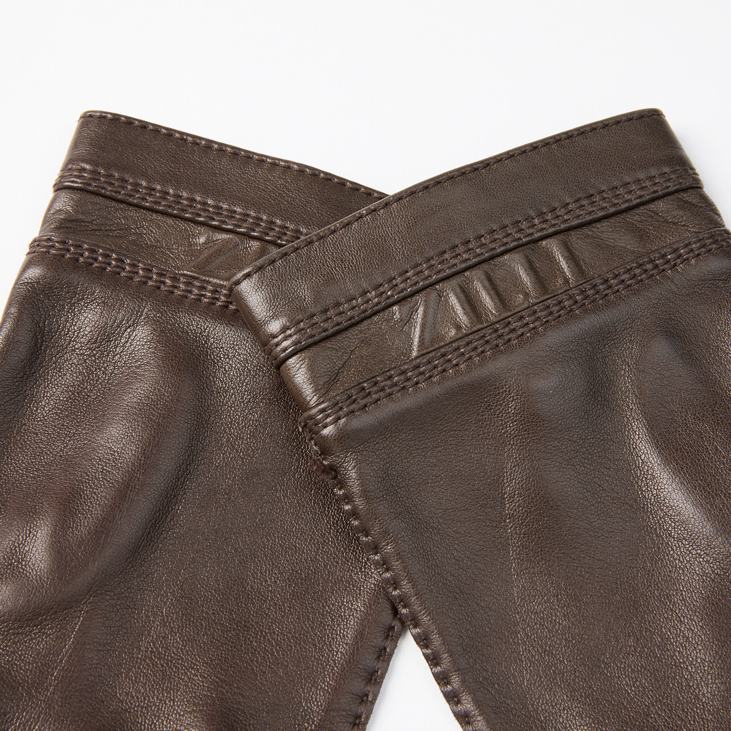 Lamb Leather Gloves + Silk Lining // Dark Brown // Size 8.5 - Zilli ...