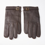 Deerskin Gloves + Cashmere Lining // Dark Brown // Size 9