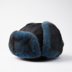 Waterproof Chapka Hat + Silk Lining // Blue + Black