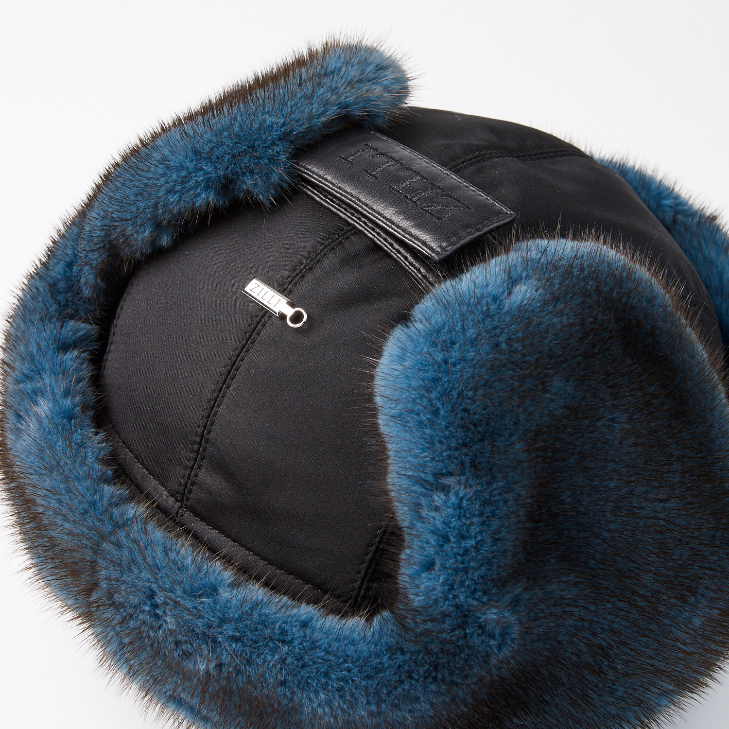 Waterproof Chapka Hat + Silk Lining // Blue + Black - Zilli - Touch of ...