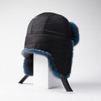 Waterproof Chapka Hat + Silk Lining // Blue + Black