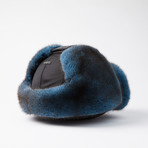 Waterproof Chapka Hat + Silk Lining // Blue + Black