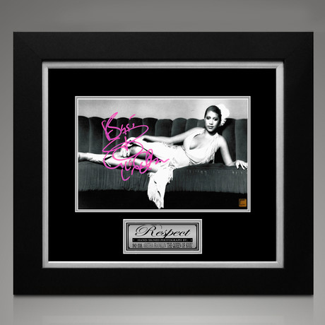 Aretha Franklin // Signed Photo // Custom Frame