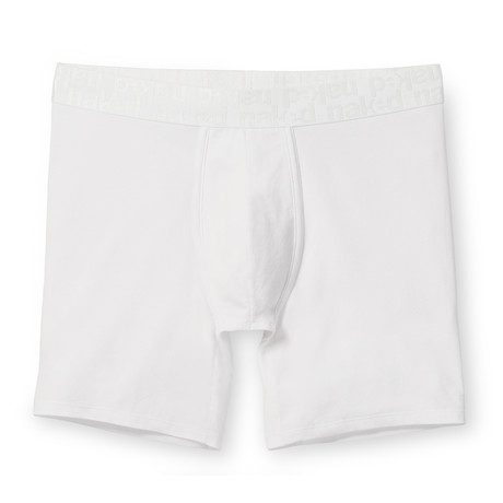 Cotton Blend Boxer Briefs // White (S)