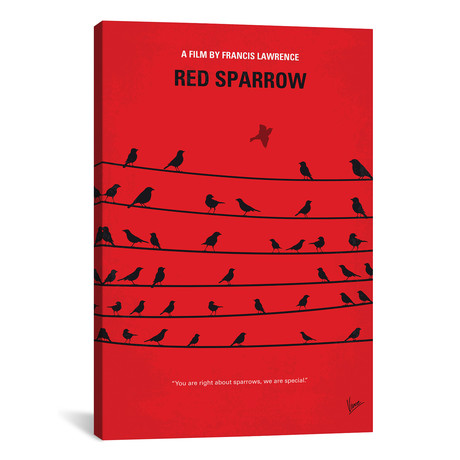 Red Sparrow (26"W x 18"H x 0.75"D)