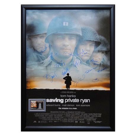 Signed + Framed Poster // Saving Private Ryan