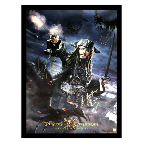 Signed + Framed Poster // Pirates of the Caribbean: Dead Men Tell No Tales