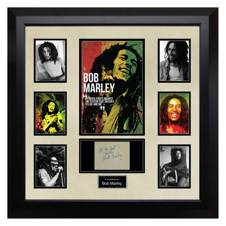 Signed + Framed Collage // Bob Marley