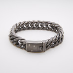 Dell Arte //  Chain Bracelet + Snap Lock // Silver