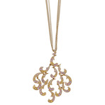 Io Si 18k Yellow Gold Diamond + Sapphire Necklace // Necklace Length: 32"