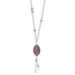 Roberta Porrati 18k White Gold Diamond + Sapphire Necklace