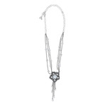 Io Si 18k White Gold Sapphire + Chalcedony Necklace