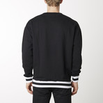 Varsity Fleece Tonal Track Sweatshirt // Black (S)